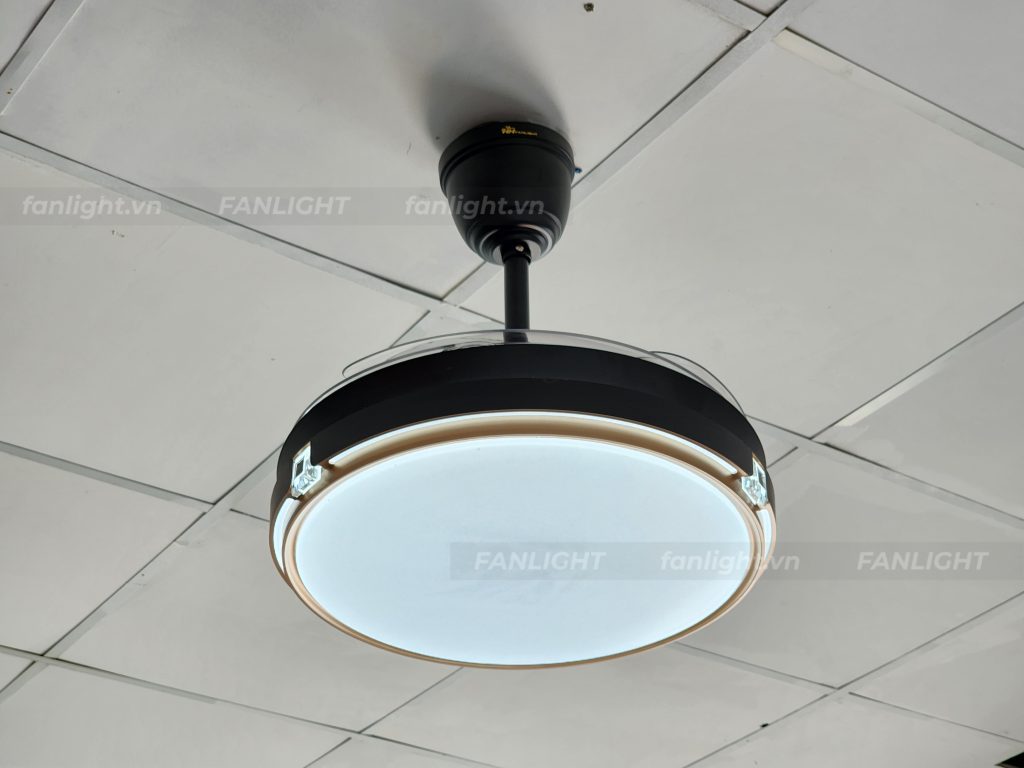 Quạt trần đèn giấu cánh FL HD-508 ánh sáng trắng