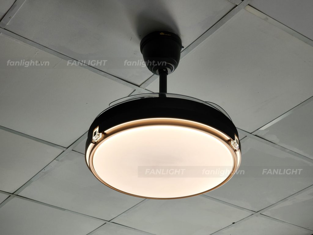 Quạt trần đèn giấu cánh FL HD-508 ánh sáng trung tính