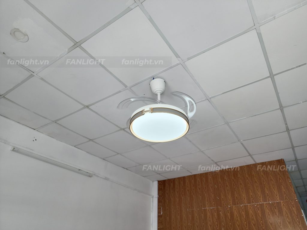Ảnh thực tế quạt trần đèn trang trí Fanlight FL HD-409 - ánh sáng trắng