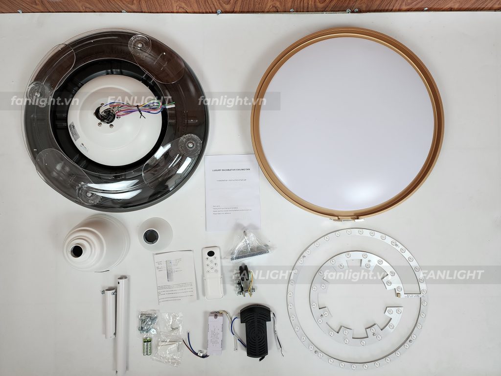 Phụ kiện quạt trần đèn cánh cụp xòe Fanlight FL HD-409