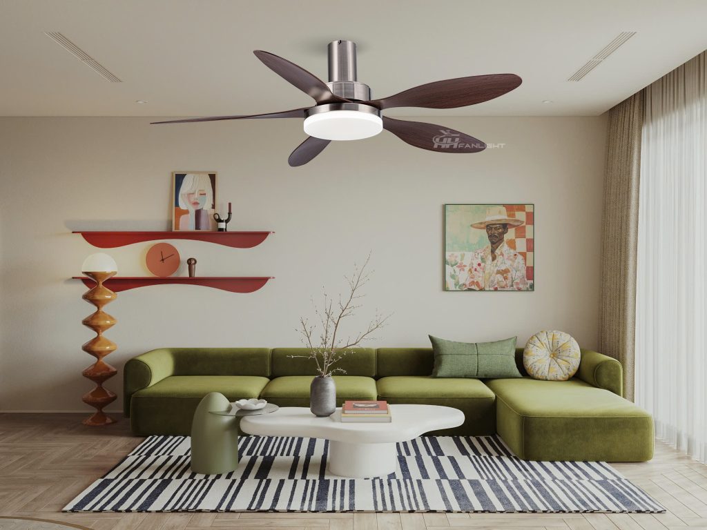 Quạt trần chung cư 5 cánh trang trí phòng khách FL HD-507