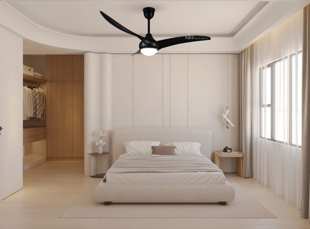Quạt trần đèn 3 cánh cho phòng ngủ FL HD-304D