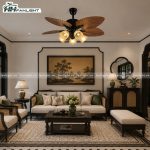 Quạt trần đèn cổ điển FL CD-505 - Ảnh 4