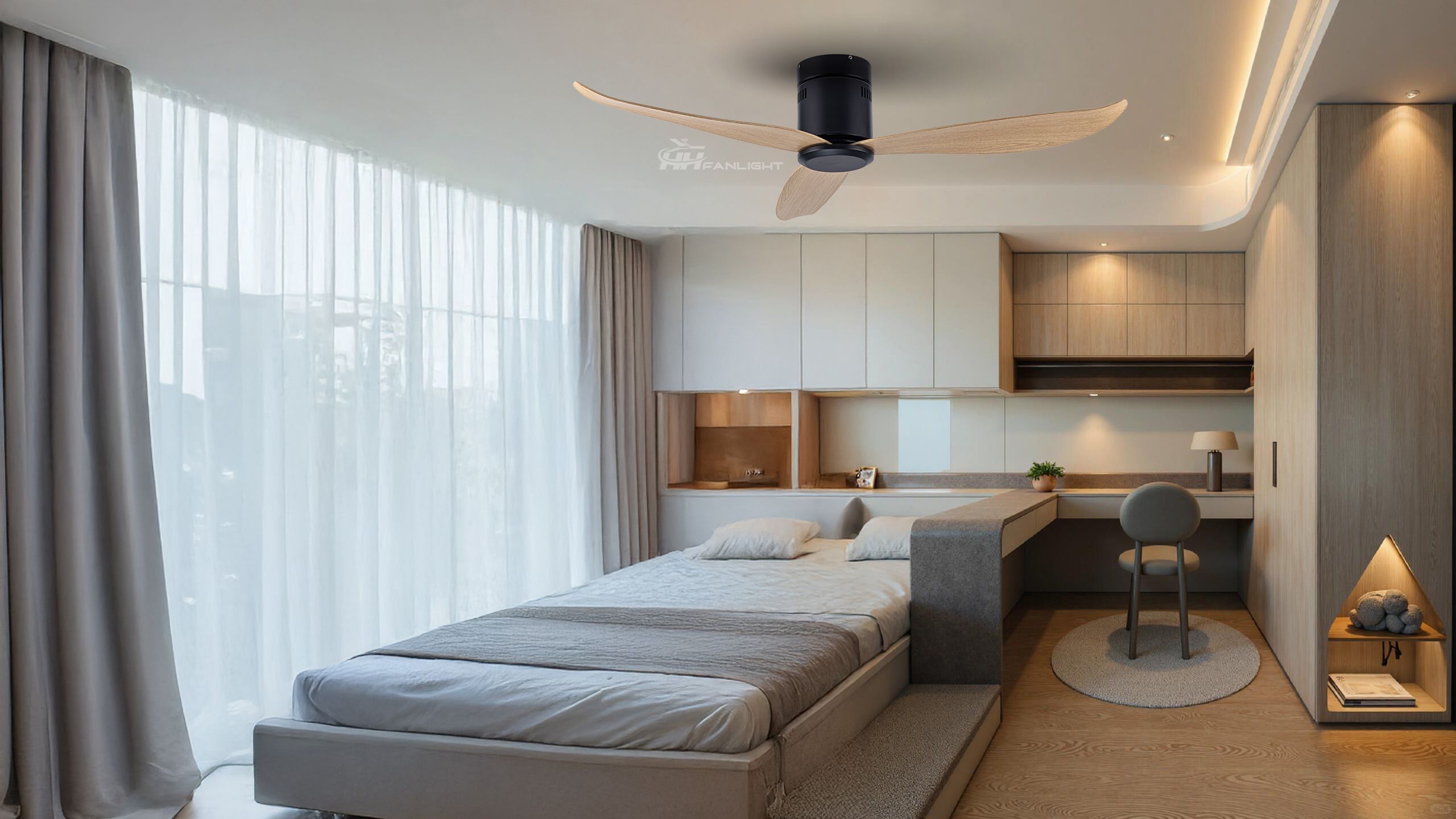 Quạt ốp trần cho chung cư trần thấp FL HD-300