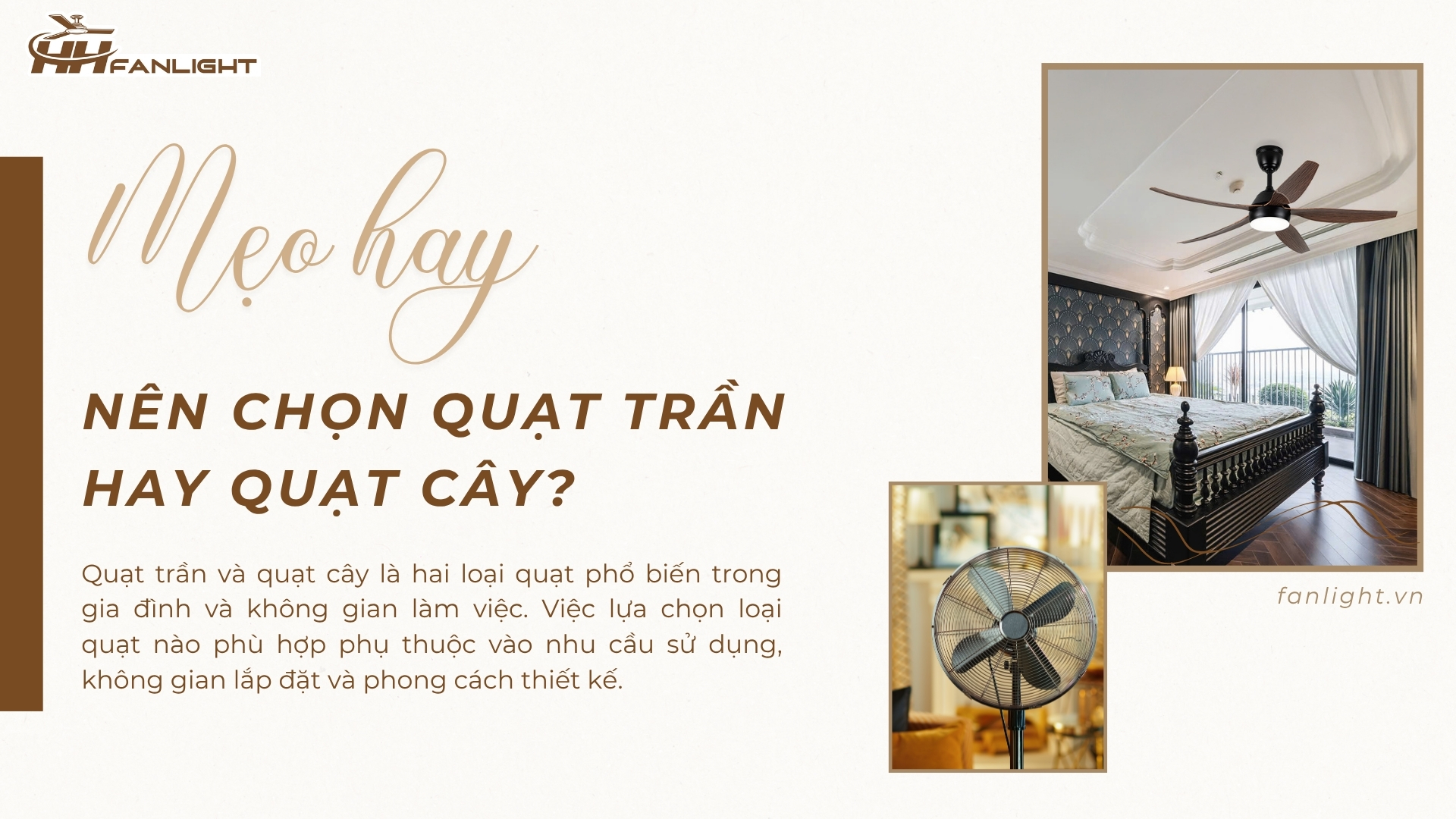 Mẹo chọn quạt trần và quạt cây