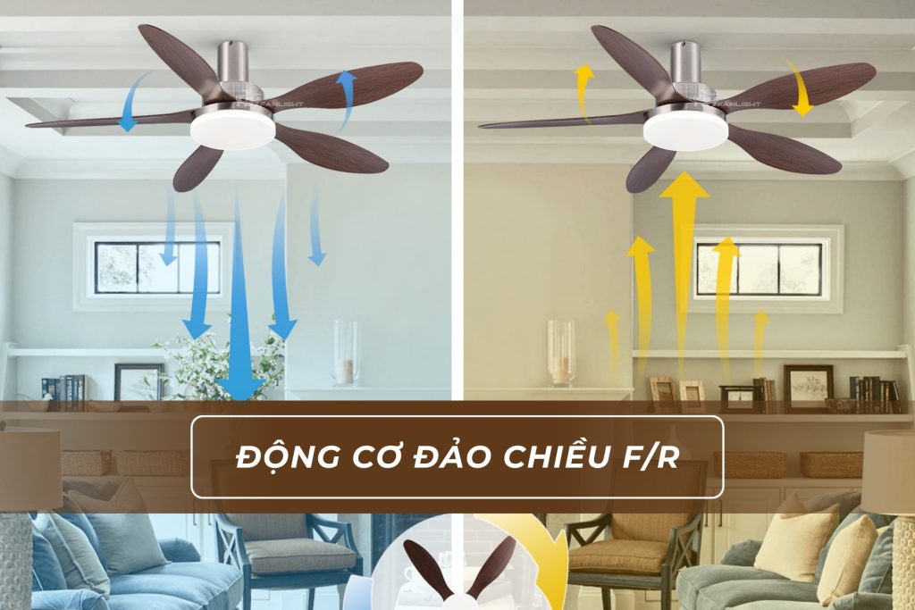 Quạt Trần Động Cơ Đảo Chiều FR
