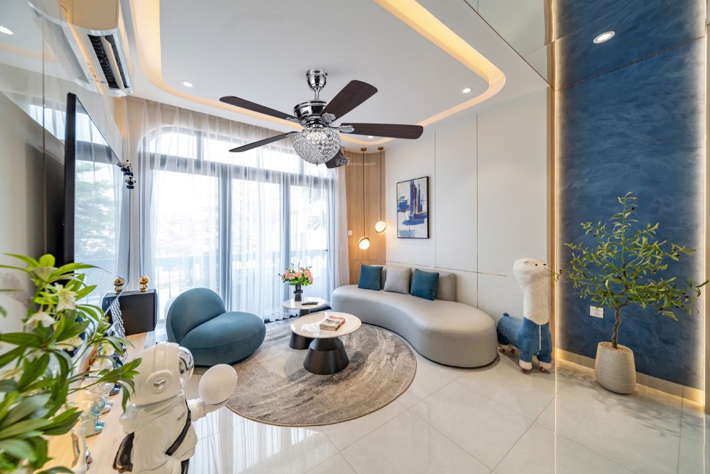 Quạt trần đèn chùm trang trí phòng khách FL CD-503 (6)